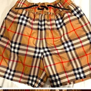 Boys Burberry Swim Trunks - size 4